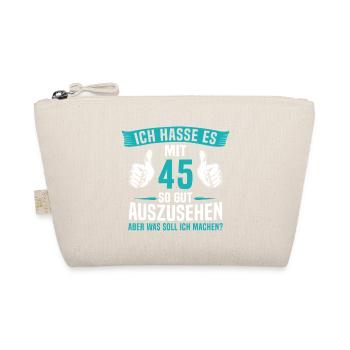45 Jahre 45. Geburtstag Mann Frau 45 Jahre - Bio-Täschchen - Natur - Vorne