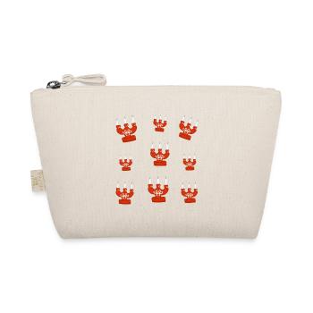 Scandinavian Candlestick Print - Hygge Style - Organic Pouch - nature - Front