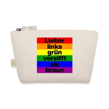 LIEBER LINKS GRÜN VERSIFFT ALS BRAUN, NO NZS,  - Bio-Täschchen - Natur - Vorne