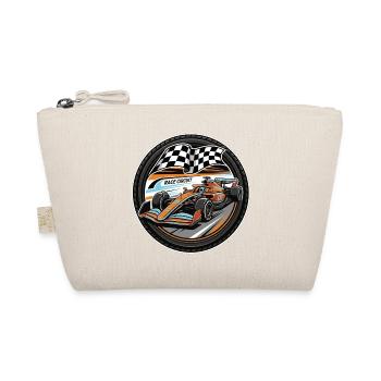 Orange formula racing car at the Race Circuit - Organic Pouch - nature - Front