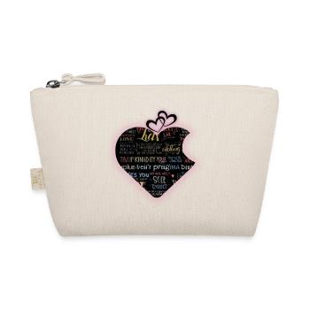 Art de mots d’amour design de cœur - Trousse biologique - nature - Devant