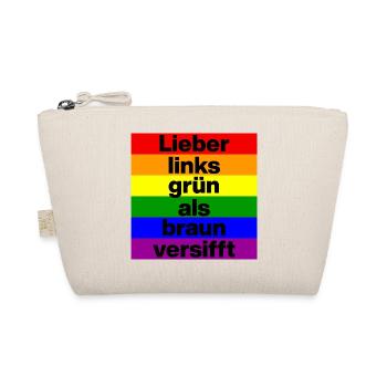 LIEBER LINKS GRÜN ALS BRAUN VERSIFFT, NO NZS  - Bio-Täschchen - Natur - Vorne