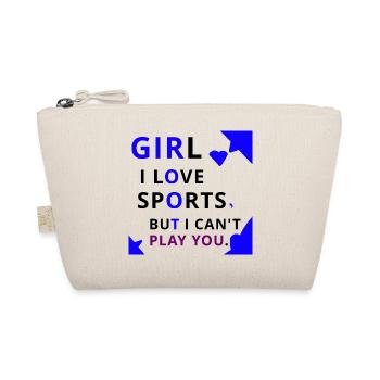 Bold Girl Play Typography - Organic Pouch - nature - Front