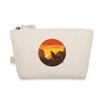 Wolf Sunset Mountains Design - Organic Pouch - nature - Front