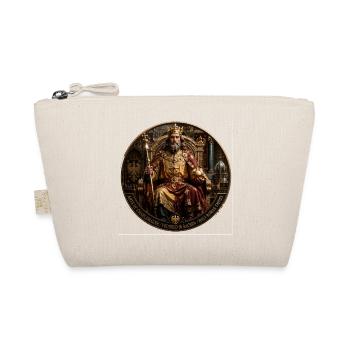 Charlemagne Royal Court Crown and Throne - Organic Pouch - nature - Front
