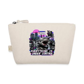 Everything Is Under Control - Glitch Art Shark - Organic Pouch - nature - Front