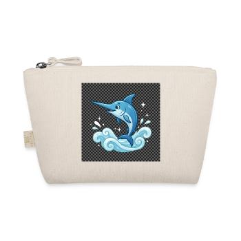 Water dolphin jumping motif - Organic Pouch - nature - Front