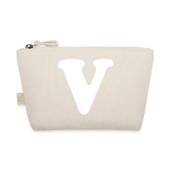 Gros imprimé en V | Lettre V | V Logo - Trousse biologique - nature - Devant