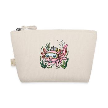 Diving Axolotl - Organic Pouch - nature - Front