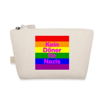 KEIN DÖNER FÜR NAZIS, NIE WIEDER IST JETZT, NO NZS - Bio-Täschchen - Natur - Vorne
