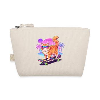 Retro Synthwave Cat Skateboard - Trousse biologique - nature - Devant