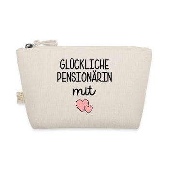Herz - Glückliche Pensionärin - Bio-Täschchen - Natur - Vorne
