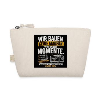 Wir bauen Momente – Veranstaltungs Technik - Bio-Täschchen - Natur - Vorne