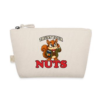 Trust Your Nuts Funny Professor Squirrel Mascot - Organic Pouch - nature - Front