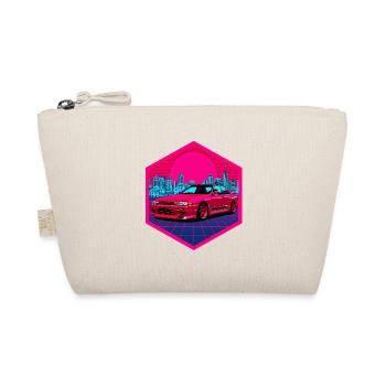 Retro 90er JDM R32 Skyline Limousine Synthwave Kunst - Bio-Täschchen - Natur - Vorne