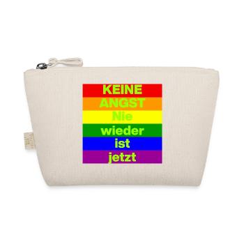 KEINE ANGST NIE WIEDER IST JETZT,  NO NZS, NO AFD - Bio-Täschchen - Natur - Vorne