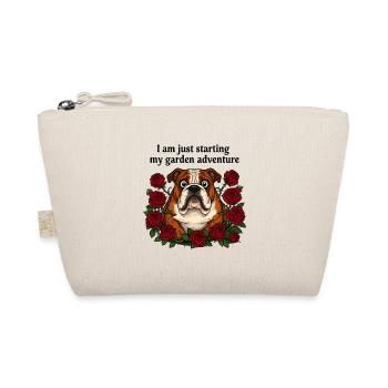 Starting garden adventure - Bulldog and red roses - Organic Pouch - nature - Front