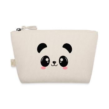 Cute Kawaii Style Panda T-Shirt - Organic Pouch - nature - Front