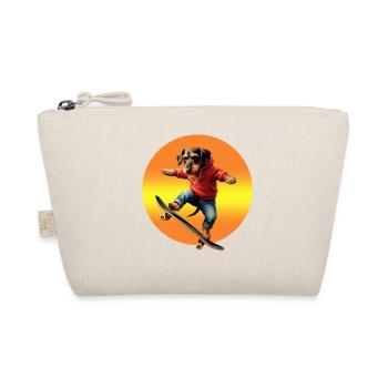 Skateur teckel Oscar en sweat à capuche - Trousse biologique - nature - Devant