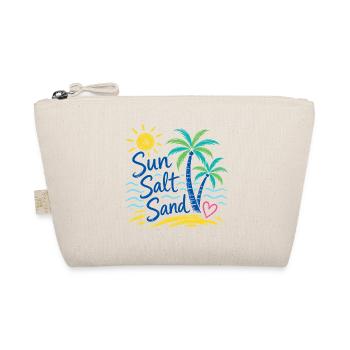 Sun Salt Sand – Summer Beach Palm Tree Design - Organic Pouch - nature - Front
