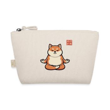 Zen Shiba Pup Meditation - Organic Pouch - nature - Front