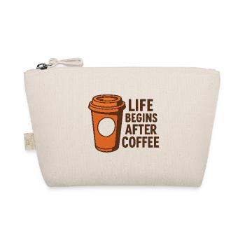 Life Begins After Coffee - Organic Pouch - nature - Front