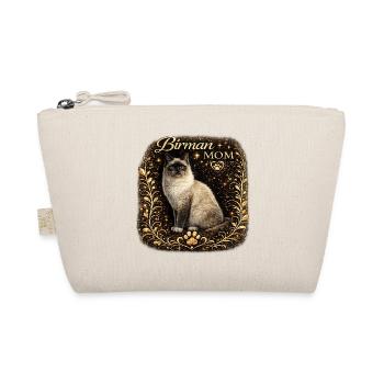Birman Mom Gold Frame Cat - Organic Pouch - nature - Front