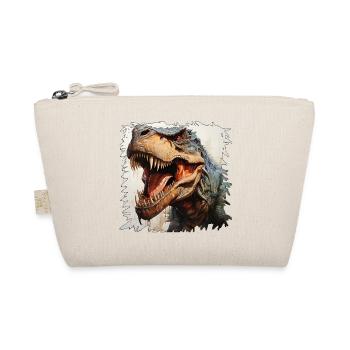 Dinosaur Head Neon Graffiti - Organic Pouch - nature - Front