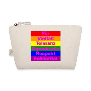 VIELFALT TOLERANZ DEMOKRATIE RESPEKT SOLIDARITÄT - Bio-Täschchen - Natur - Vorne