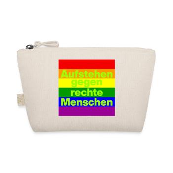AUFSTEHEN GEGEN RECHTE MENSCHEN NIE WIEDER, NO NZS - Bio-Täschchen - Natur - Vorne