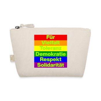 VIELFALT TOLERANZ DEMOKRATIE RESPEKT SOLIDARITÄT - Bio-Täschchen - Natur - Vorne