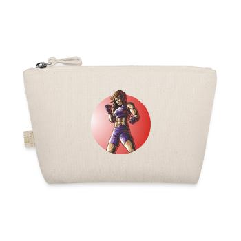MMA Fighter Fitness Woman Design - Organic Pouch - nature - Front