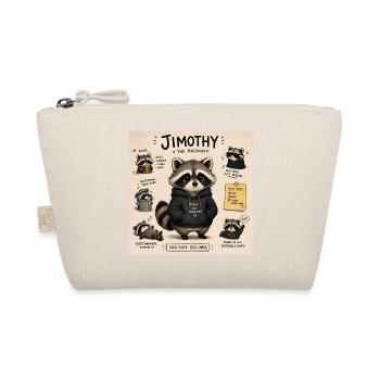 Timothy the Raccoon in Hoodie - Organic Pouch - nature - Front