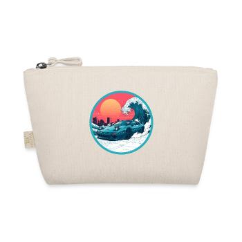 Retro 90er JDM NSX Great Wave Sunset Emblem - Bio-Täschchen - Natur - Vorne
