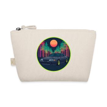 Retro 90er JDM R32 Forest Neon Moon Emblem - Bio-Täschchen - Natur - Vorne