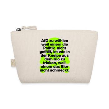 AFD WÄHLEN IST EKELIG, SKULL GRÜN, NO NZS NO AFD - Bio-Täschchen - Natur - Vorne