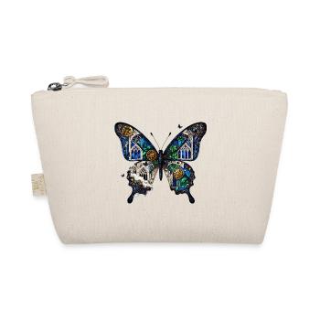 Steampunk Cathedral Butterfly - Organic Pouch - nature - Front