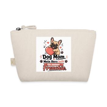 Frenchie Dog Mom HerzDesign - Bio-Täschchen - Natur - Vorne