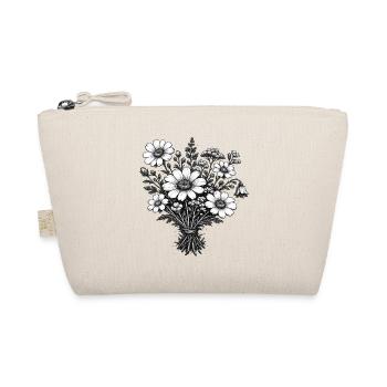Botanique de linogravure vintage des fleurs sauvages - Trousse biologique - nature - Devant