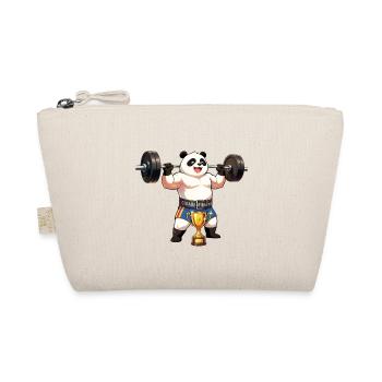 Panda Powerlifting Champion - Bio-Täschchen - Natur - Vorne