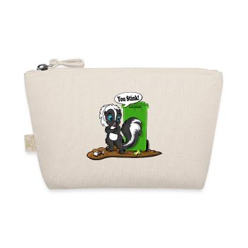 You Stink Skunk Cartoon Tee - Organic Pouch - nature - Front