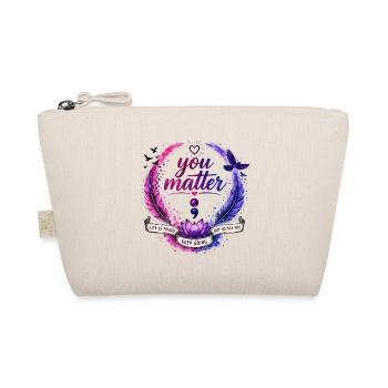 You Matter: Keep Going Circle - Organic Pouch - nature - Front