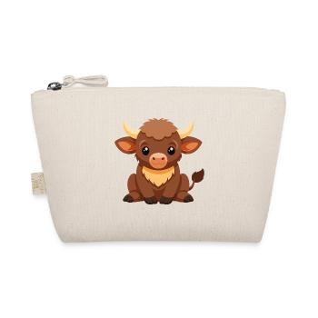 Cute baby buffalo - Organic Pouch - nature - Front