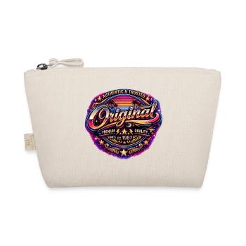 Retro 1980s Neon Synthwave Original 1987 Badge - Organic Pouch - nature - Front
