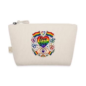 Love Is Love Rainbow Heart - Organic Pouch - nature - Front
