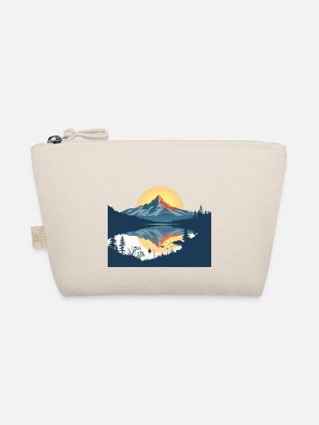 Mountain Lake Sunset Reflection - Organic Pouch - nature