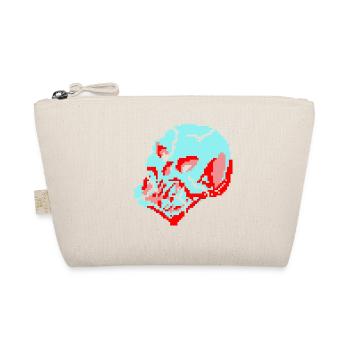 Crâne néon 8 bits - Trousse biologique - nature - Devant