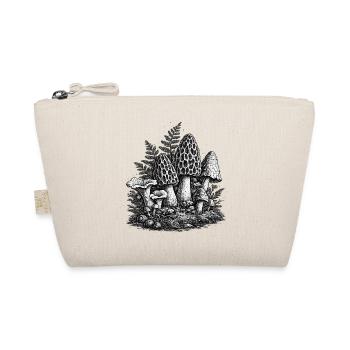 Linogravure vintage aux champignons forestiers - Trousse biologique - nature - Devant