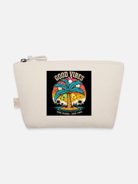 Gute Vibes Palmeninsel Freunde - Organic Pouch - nature