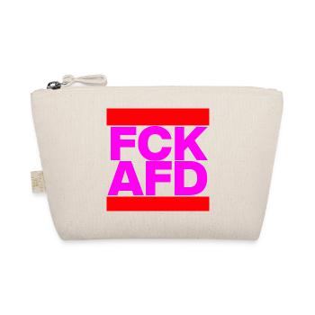 FCK AFD, NIE WIEDER IST JETZT, NO NZS, NO AFD PINK - Organic Pouch - nature - Front